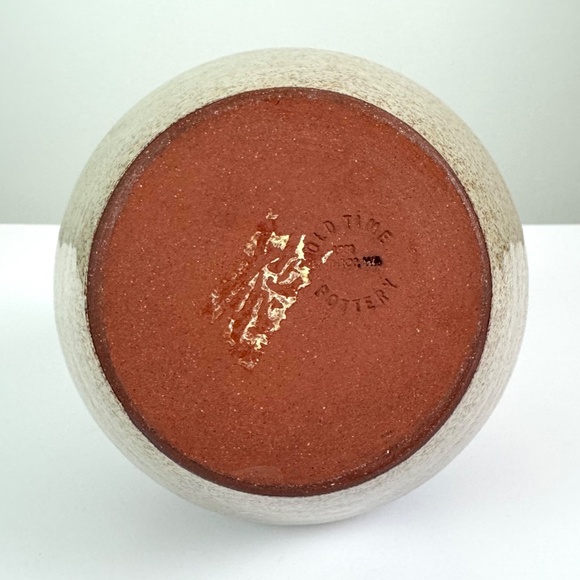 Old Time Pottery Floral Salt Glaze Speckled Ceramic Vase Vintage 80’s - Picture 9 of 11